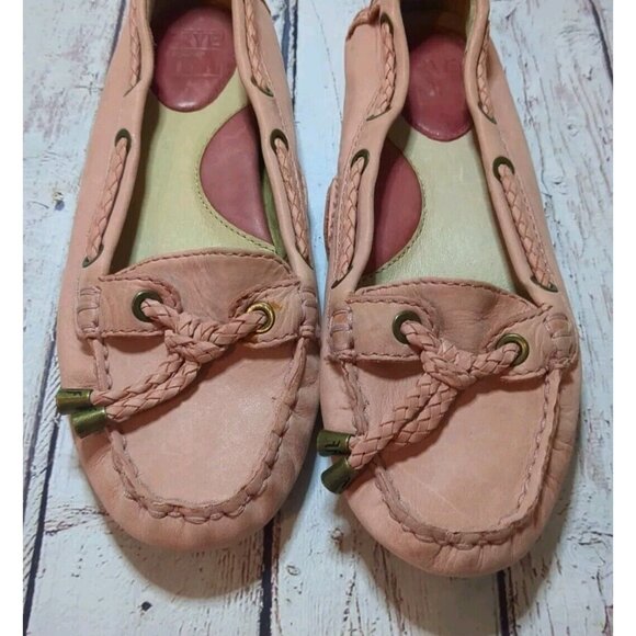 Frye Reagan Braided Lace Driving  Moc Loafer‎  Rose Pink - Women's 5.5M - Picture 5 of 7